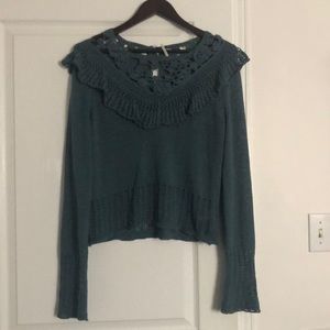 Free People Crochet sweater medium